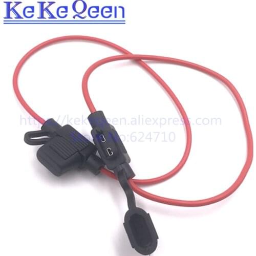 1pcs/lot Waterproof Auto Inline Mini In-Line Fuse Holder 16AWG Small Waterproof Harness Seat With Line Fuse Box 30CM