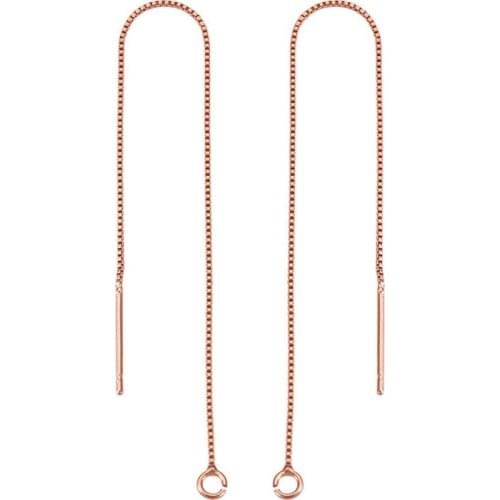 10 pairs Brass Stud Earring Findings Ear Threads Long Chain Dangle Bar Earrings with Loop For Handmade DIY Jewelry Making