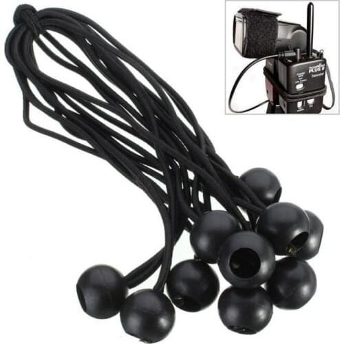 10Pcs Tent High Elastic Ball Bands Plastic Ball Head Bungee Cords Trampoline Baggage Belts Tent Tie