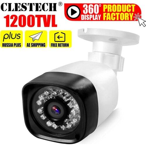 11.11BigSale Real 1200TVL Cmos HD CCTV Camera IRCUT 24led 30m NightVision Video Waterproof IP66 monitoring security mini vidicon