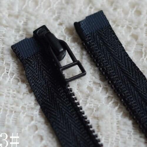 2 Pcs/lot Ykk Metal Zipper Black Bronze Single Open 20-90cm for Childrens Coat Tailor Sewing Accessories