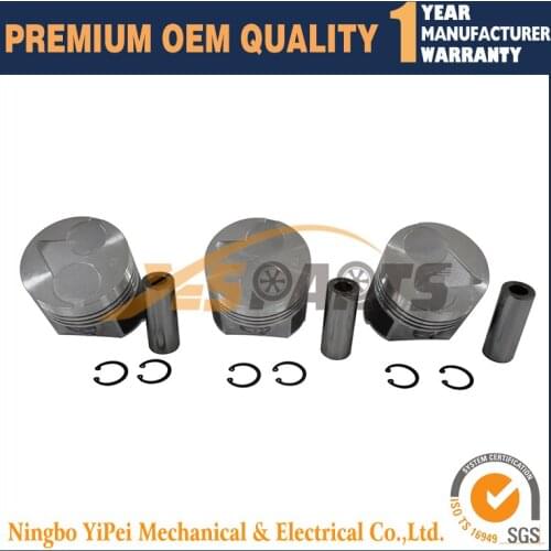 3 set Piston Kit STD For Kubota D1503