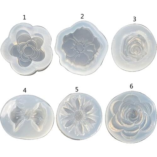 Camellia Rose Flower Epoxy Resin Mold Jewelry Silicone Casting Molds DIY Jewelry Keychain Mold Pendant Decoration