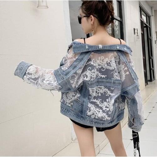 AIWOTWOTONG Womens Denim Jackets