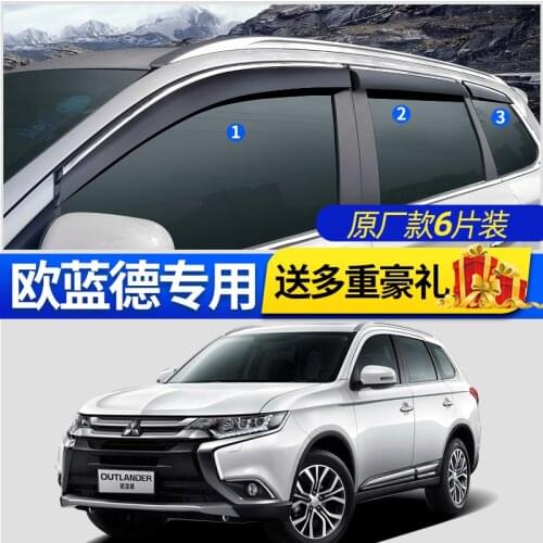 Auto Car Windows Rain Wind For For Mitsubishi Outlander 2016-2019 Sun Shield Deflector Visor Trim Accessories