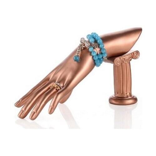 Free Shipping!! Fashionable Golden Mannequin Hand Manikin For Jewelry Display Hand Model Hot Sale