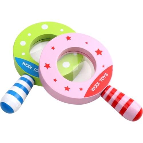 Wooden Children Magnifier Educational Toy Novelty Fun Magnifying Glass Science Education Early Education Observation