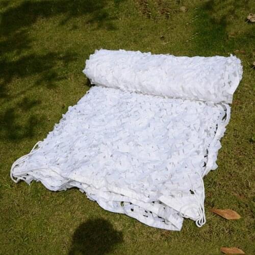 Size 4X5M 6X3 4X3 Snow Camo White Camouflage Net 2 layer Sun-shade net Outdoor Military Hunting Camping Sun Shelter Mesh Netting