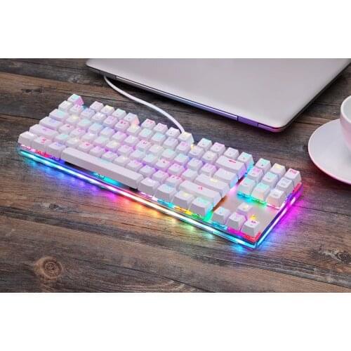 MotoSpeed K87s Gaming Keyboard Computer Keyboards Gamer Colorful Illuminated Backlight Usb Keypad Wired Keyboard For PC Laptop