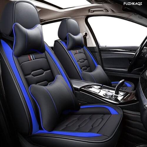 FUZHKAQI Leather car seat covers For Range Rover sport Land Rover discovery freelander evoque Range Rover Velar car seats