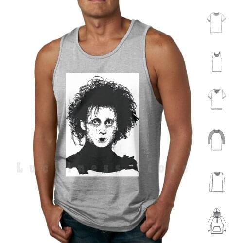 Edward Scissorhands Tank Tops Vest Sleeveless Tim Burton Edward Sissorhands Sissorhands Edward Johny Johny Depp Jonny Depp