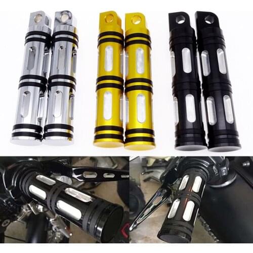 3 Color Motorcycle Foot Pegs CNC Aliuminum Footrest Pedal Pad For Harley Sportster XL 883 1200 Softail DYNA Street XG 750 500