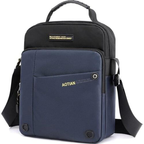 Men Waterproof Shoulder Bag High Quality Nylon Handbag Business Office Crossbody Bags Casual Mens Tote Handbags