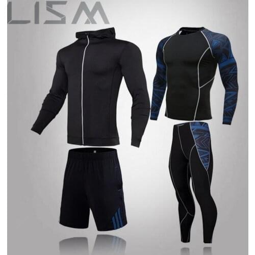 Mens Running Compression Tshirts Quick Dry Soccer Jersey Fitness Tight Sportswear Gym Sport Short Sleeve Shirt Breathable