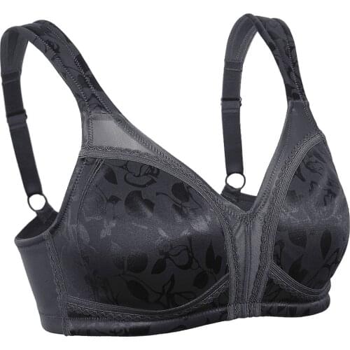 Genuine Women Bra 34 36 38 40 42 44 46 B C D E F G Plus Size Sexy Lingerie Lace Bralette Print Thin Cups Wireless Brassiere