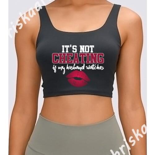 Its Not Cheating If My Husband Watches Swingers Tank Top Funny Casual Top Summer Pictures Letters Customize Size S-3xl Vest