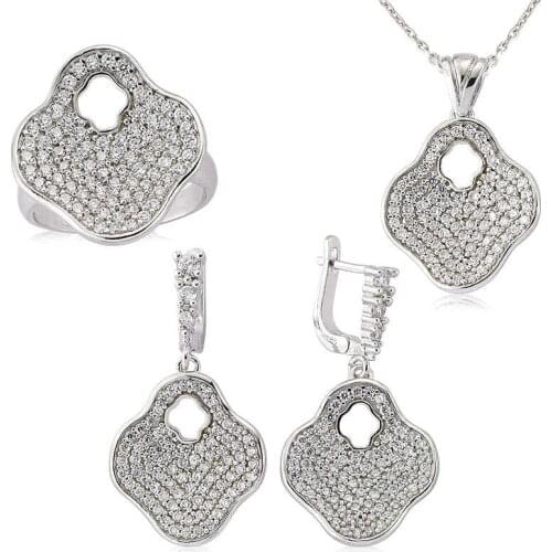 Original silver , Flower Set ,Most Special Jewelry Sets Suitable and Quality Products Types