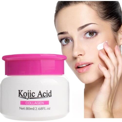 80ml Kojic Acid Collage Whitening Face Cream Replenish Water Brighten Skin And Moisten Anti-aging Freckle Removal Fine Lines