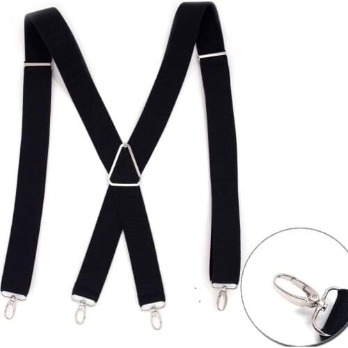 Fashion Suspenders New 4 Clips Braces Elastic Adjustable Suspensorio Bretelles Tirantes Casual Trousers ligas 3.5*120cm