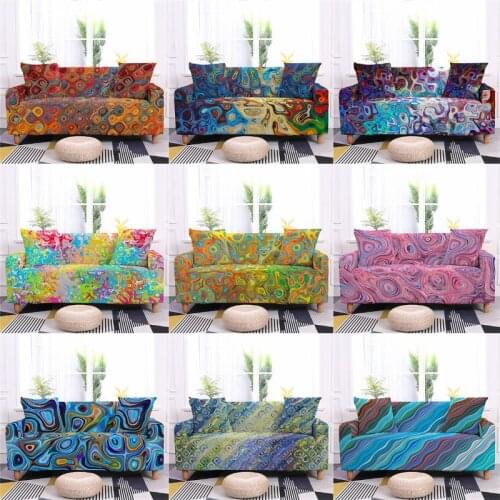 Striped Printed All-inclusive Sectional Sofa Cover L Shape High Elastic Universal Couch Covers Anti-slip Slipcovers Home Decor