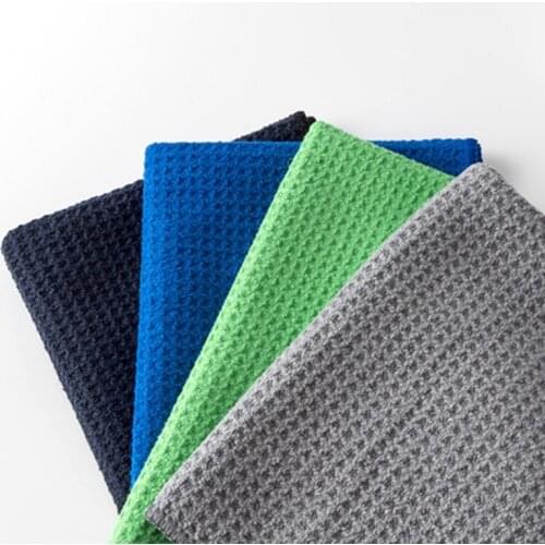 Golf Towel 12"×20" Tri-fold Microfiber Waffle with Carabiner Clip for Golf Sports Running Yoga 03KA