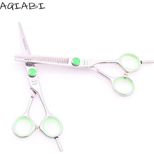 Professional Hair Scissors A1121 6.0'' 440C AQIABI Barber Scissors Hair Cutting Shears Thinning Shears Barber Makas Dropshipping