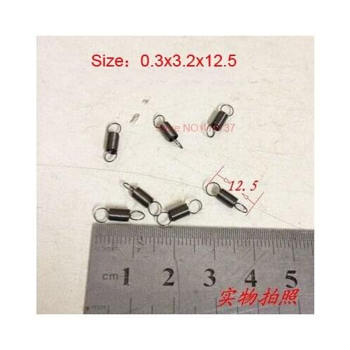50pcs/lot 0.3*3.2*12.5mm 0.3mm wire Carbon steel extension tension spring springs