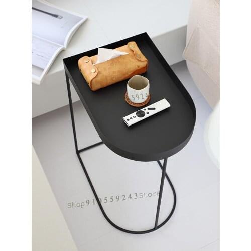 Nordic Iron Art Coffee Table Modern Minimalist Living Room Sofa Side Table Home Side Table Small Coffee Table Storage Corner Tab