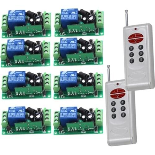 Brand new 8 Channel Wireless Remote Control Controls 8 1CH 12V 10A Switch Light Switch 2Transmitter+8Receiver in stock SKU: 5157