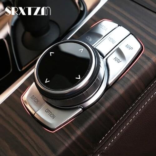 Interior Trim Car Parking Brake Button Decorative Cover ABS for BMW G30 Accessories BMW G30 Media Control Button Sticker