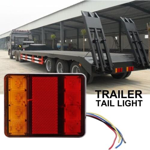 1 Set Trailer Truck Taillight 12V 8LED Rear Tail Light Warning Brake Lights Rear Lamp IP65 Waterproof Durable Stop Signal Lamps