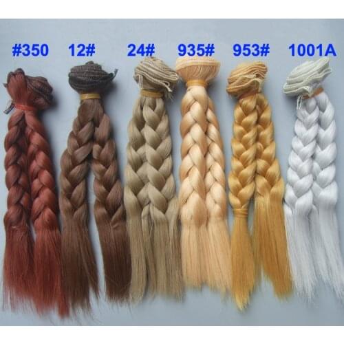 1piece 15cm doll braids curly wave natural color Wigs SD AD bjd doll Hair DIY