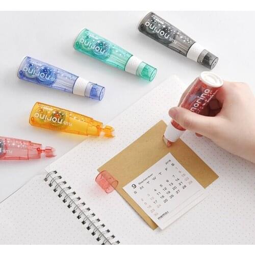 MINKYS 6MM*8M 2PCS Transparent Dot Double Sided Refillable Adhesive Glue Tape Dispenser With Refill Roller School Stationery