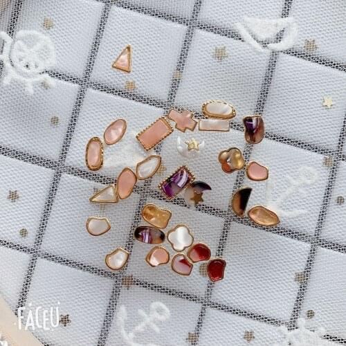 3D 50pcs/bag Mix-Design Metal Stone Charms Cross Rectangle shape Mix design Nail Decoration 3D charms md1243