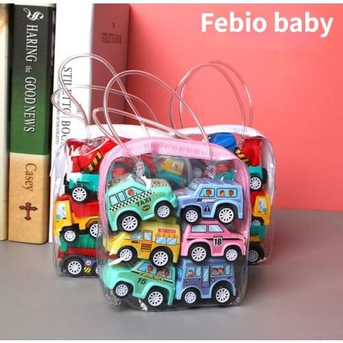6pcs New Huili Car Set Childrens Mini Engineering Car Model Boys Inertia Gift Toy Christmas Gift