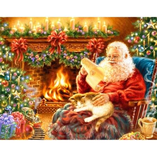 Diamond Painting Santa Claus Diamond Mosaic Sale Rhinestones Pictures Handmade Crafts Needlework Christmas Gift Home Decor