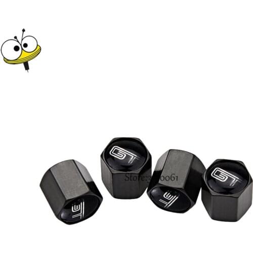 Car Accessories Wheels Tire Valve Stem Caps For GT Logo For Nissan Citroen Ford Mustang MINI Cooper Peugeot Jaguar Hyundai Honda
