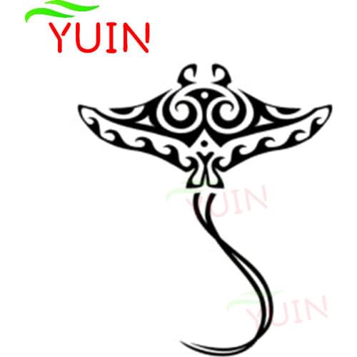 Car Sticker Cartoon Personality Stingray Decals Fashion PVC Body Window Decoration Accessories Waterproof Sunscreen Decal