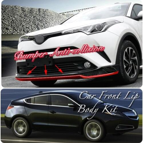 Car Bumper Lip Front Spoiler Skirt Deflector For Acura ZDX YB1 2009~2016 Tune Car Modification Modified Body Kit Lips