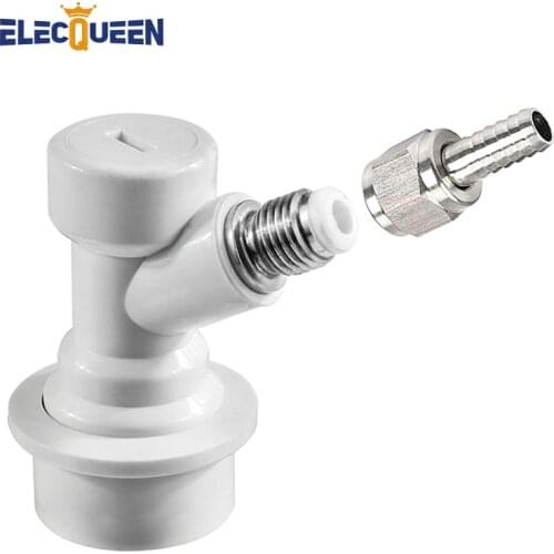 Homebrew Gas Connector Dispenser 5/16'' Ball Lock Keg Disconnect Ball Lock Quick Disconnect with Stainless Steel Barb Swivel Nut