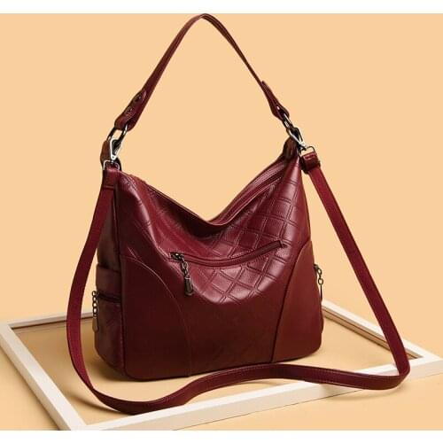 Ladies Fashion Crossbody Bags 2021 High Capacity Retro Shoulder Bag Handbag Female High Quality PU Leather Women Messenger Bag