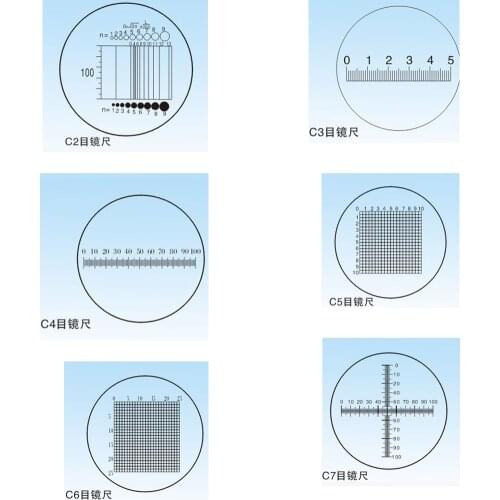 Diameter 19mm Microscope Slides Reticle Calibrating Slide Ruler Microscope Calibration Ruler Stage Micrometer