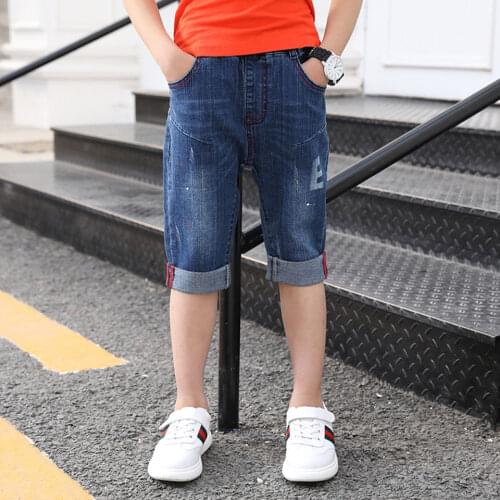 Summer ChildrenS Clothes Boys Shorts Causal Blue Color Baby Boy Jean Shorts For 4-14 Teens Boys Kids Summer Good Denim Shorts