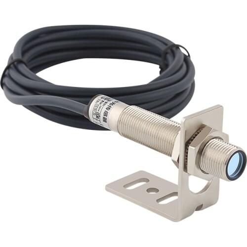 Waterproof Laser Sensor Photoelectric Switch 30cm Diffuse Reflection Infrared Visible Material Opague Optoelectric Switch M12