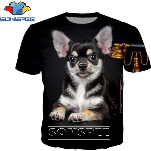 Anime 3d Print T Shirt Men Women Animal Dog Chihuahua Top Fashion T-shirt Kids Harajuku Sexy Rock Tees Funny Shirts Homme Tshirt