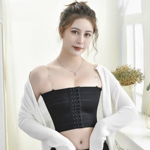 Breast Binder Trans with Bra Straps Tops Corset Lesbian Breathable Buckle Short Chest Tomboy Bra Intimates Shaper Corset Top