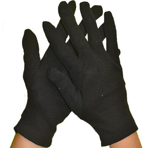 60pairs 100% Cotton Black Gloves Liturgy Gloves Work Gloves Male Womens Gloves