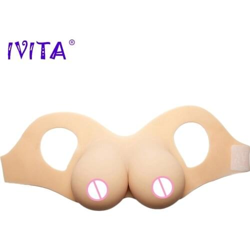 IVITA 4600g Artificial Silicone Breast Forms Realisitic Fake Boobs For Crossdressers Transvestite Crossdress Drag Queen Breasts