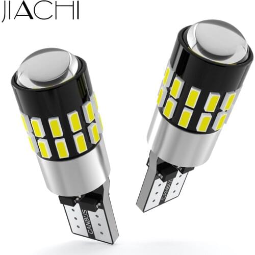 JIACHI 100PCS LED Bulbs T10 W5W 194 168 501 CANBUS No Error Non-Polarity Car Interior Accessories Clearance Lamps White DC12-24V