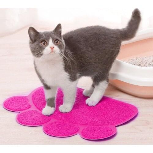 Pet Cat Litter Mat PVC Pet Puppy Kitten Toilet Mats Portable Non-slip Litter Mat Pet Multi-function Mat Home Pet Cat Supplies